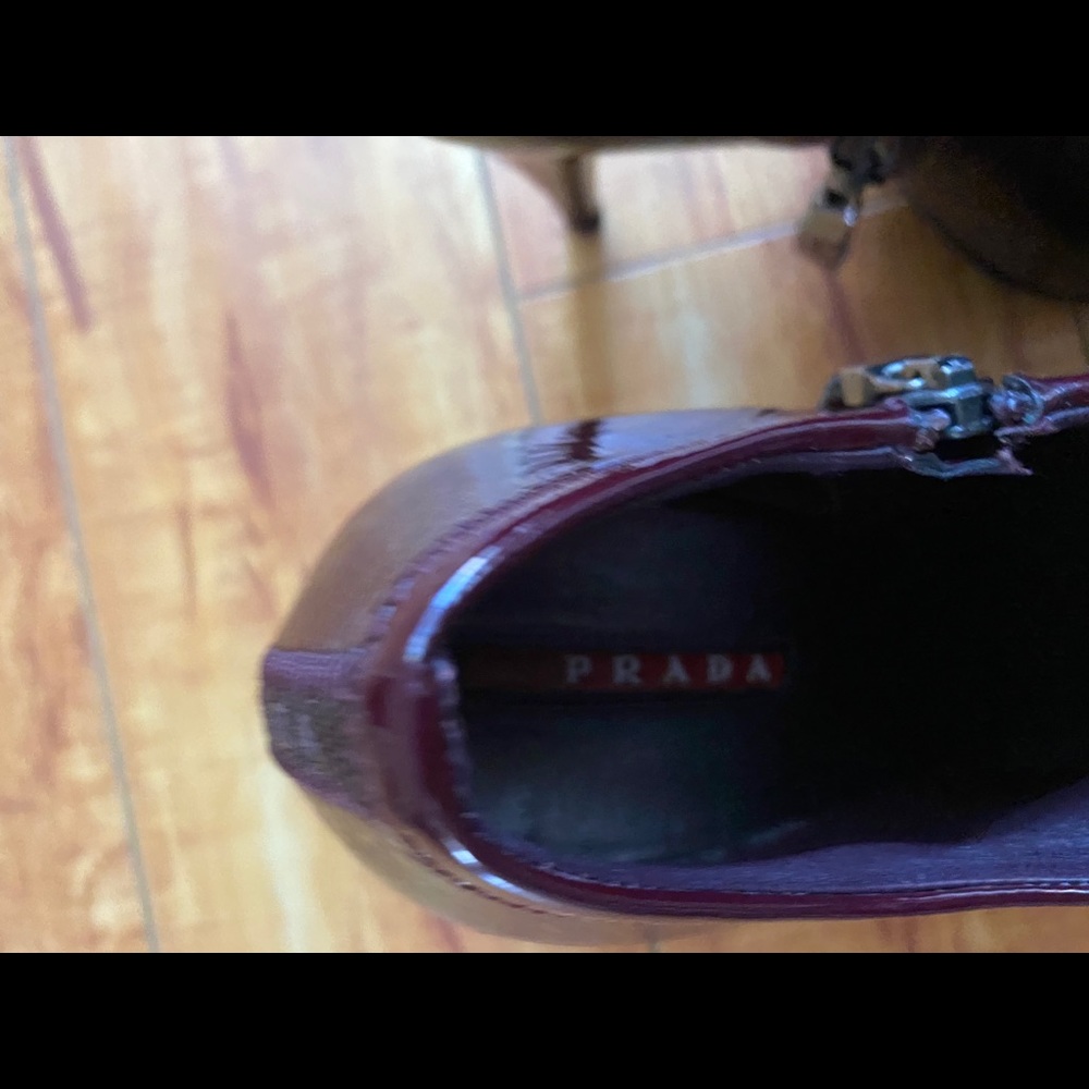 Prada burgundy booties 35 - Picture 3 of 6